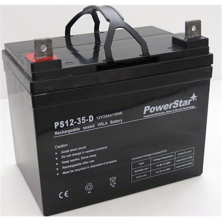 Powerstar PowerStar AGM1235-226 12V 35Ah Deep Cycle U1-36NE SLA Battery with Nut & Bolt Terminal AGM1235-226
